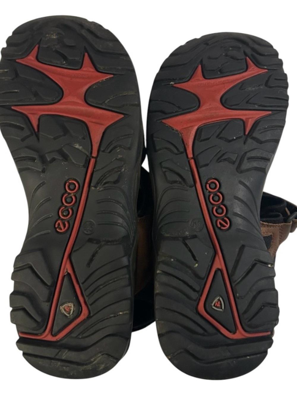 ECCO Yucatan Offroad Sandals Mens 43 US 9.5/10 Brown Leather Hiking Sport - Picture 4 of 9